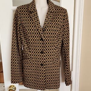CAbi #3372 Kensington Proper Standout Medallion Blazer Size S EUC